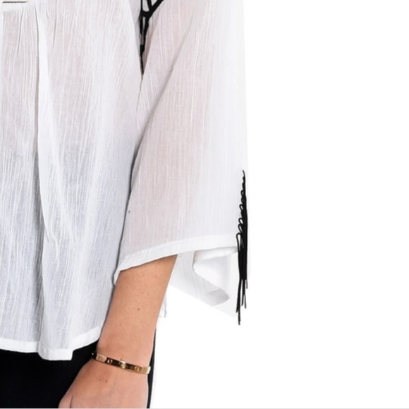 One Teaspoon black and white boho top - Picture 7 of 7